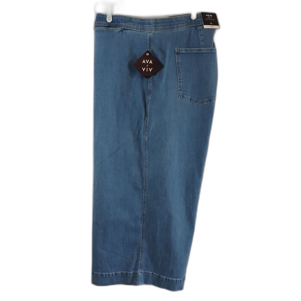 Ava &‎ Viv Denim Jeans  Med Wash  Sz 26 NWT  Casual Work